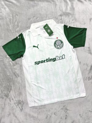 Camisa Polo Palmeiras - Edição Casual Branca e Verde