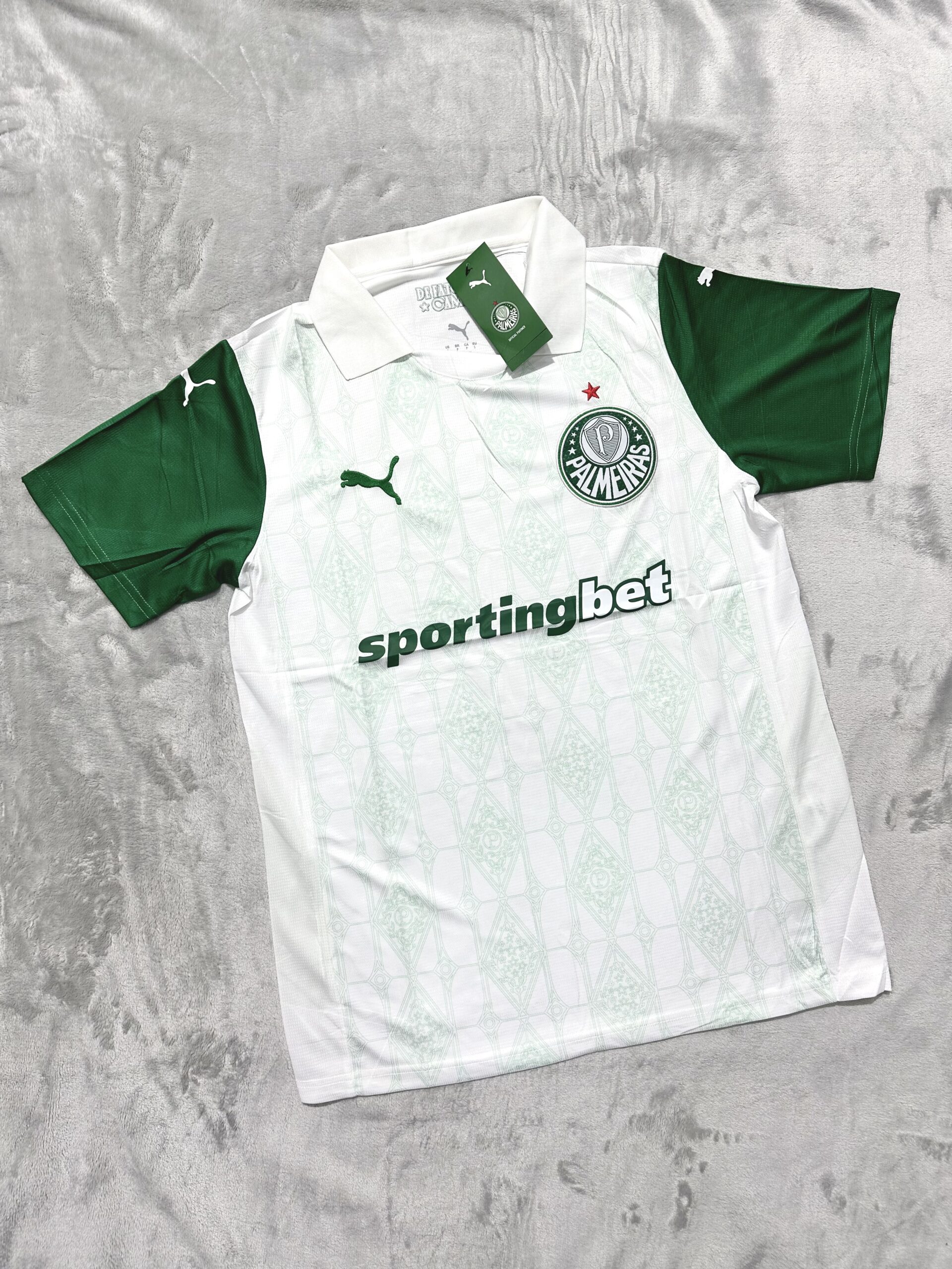 Camisa Polo Palmeiras - Edição Casual Branca e Verde