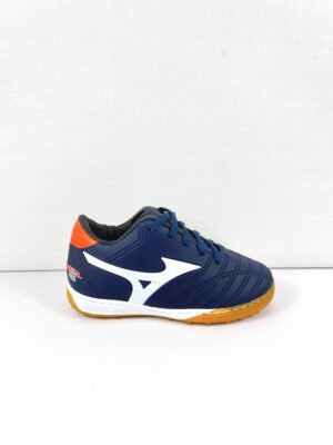 Chuteira Society Mizuno Morelia Infantil Azul Marinho
