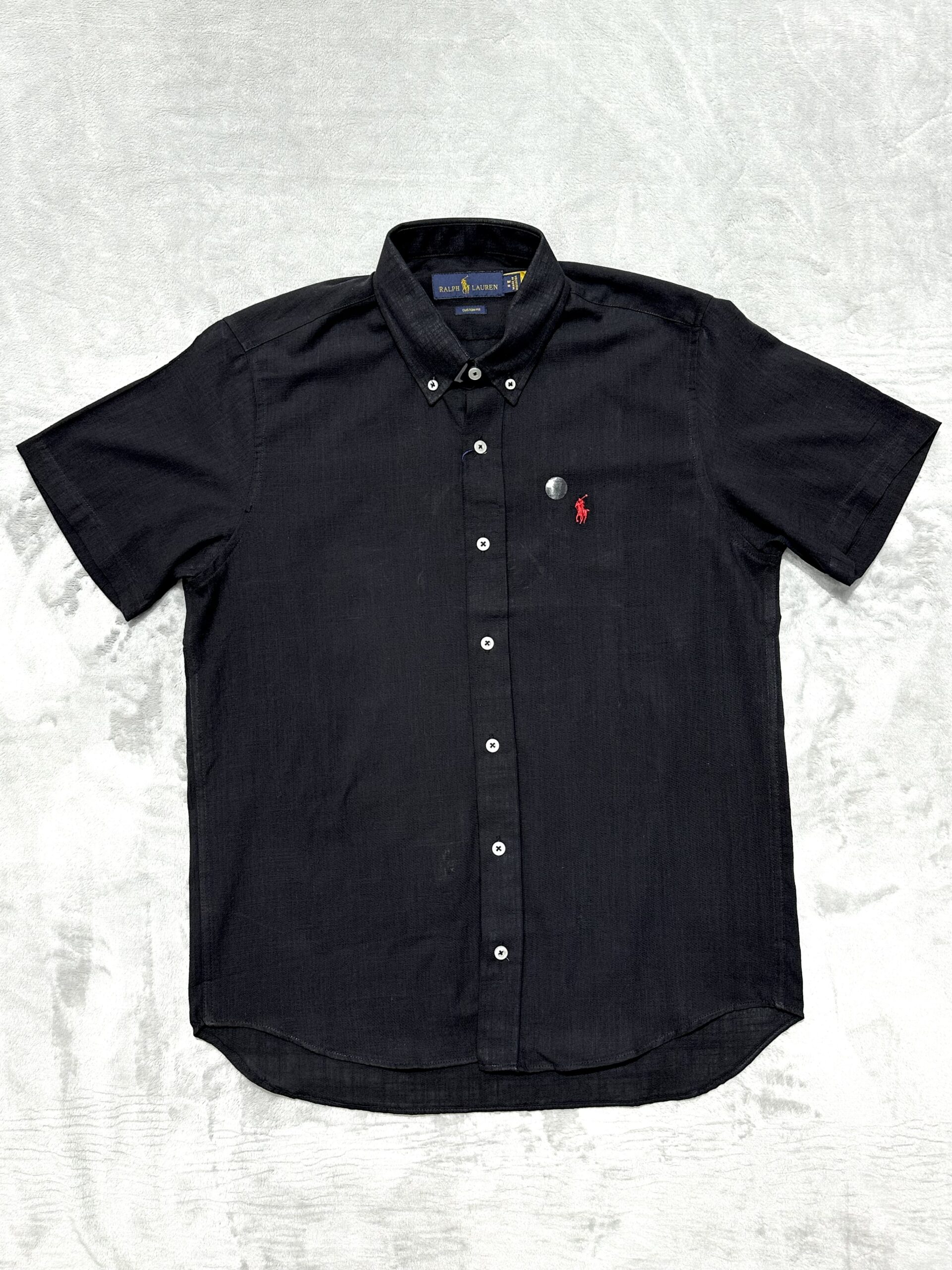 Camisa Social Manga Curta Ralph Lauren - Cor Preta