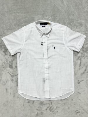 Camisa Social Manga Curta Ralph Lauren - Cor Branca
