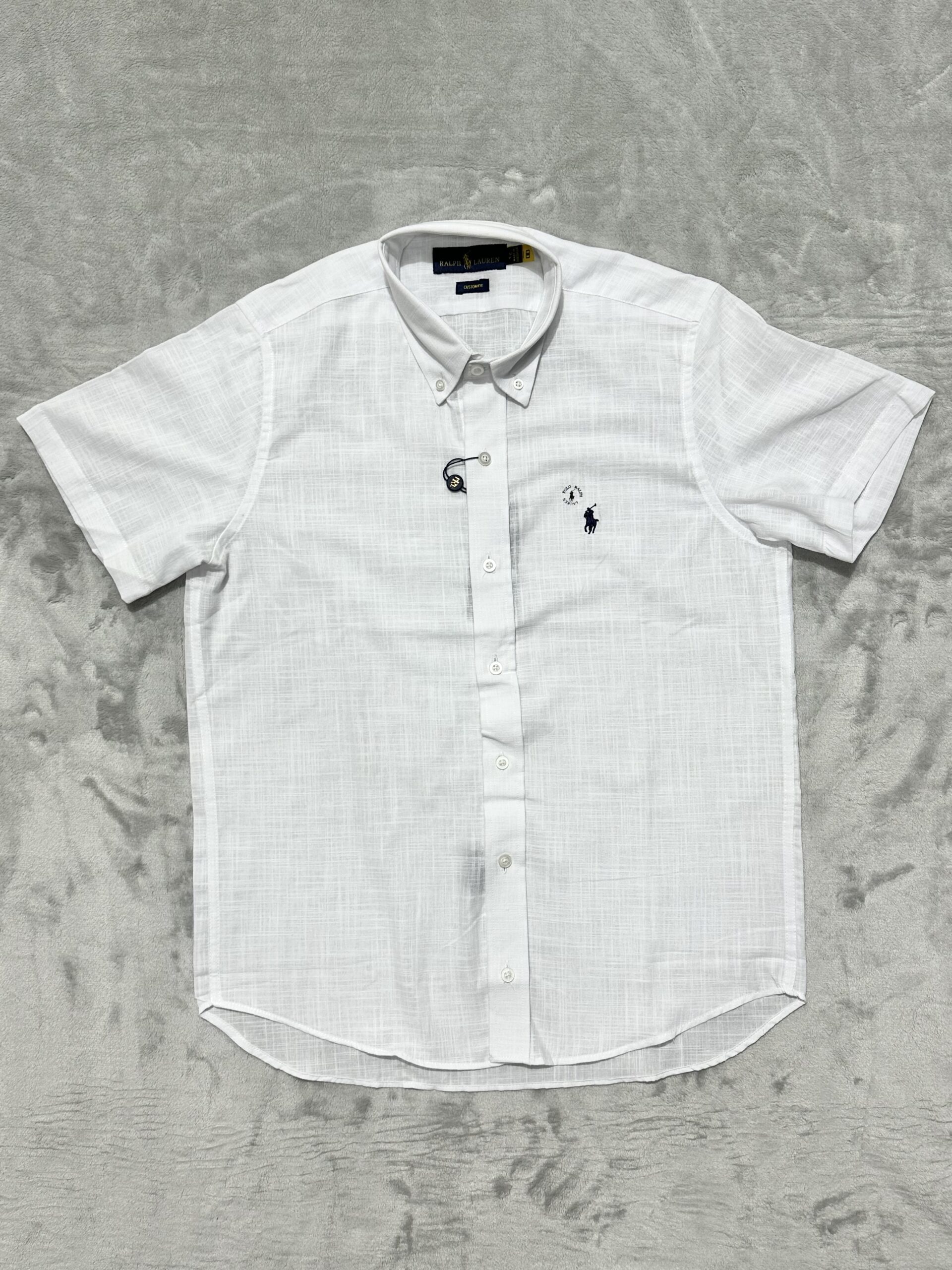 Camisa Social Manga Curta Ralph Lauren - Cor Branca