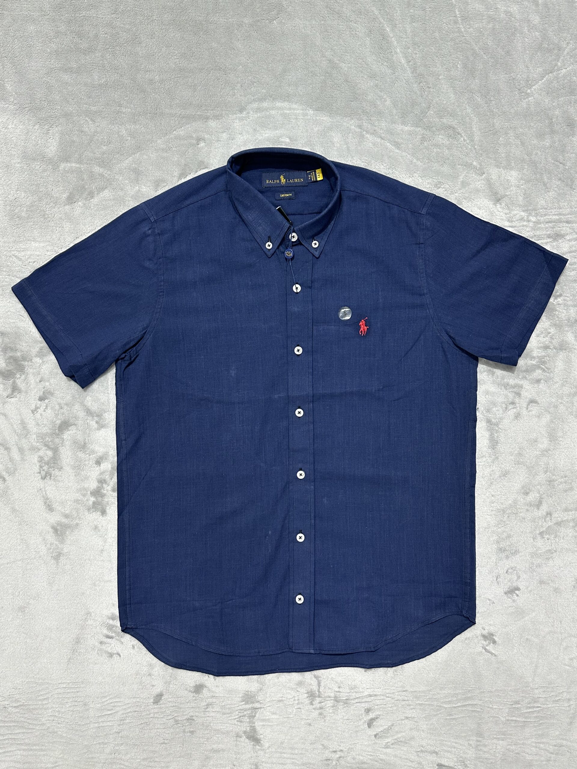 Camisa Social Manga Curta Ralph Lauren - Azul Marinho