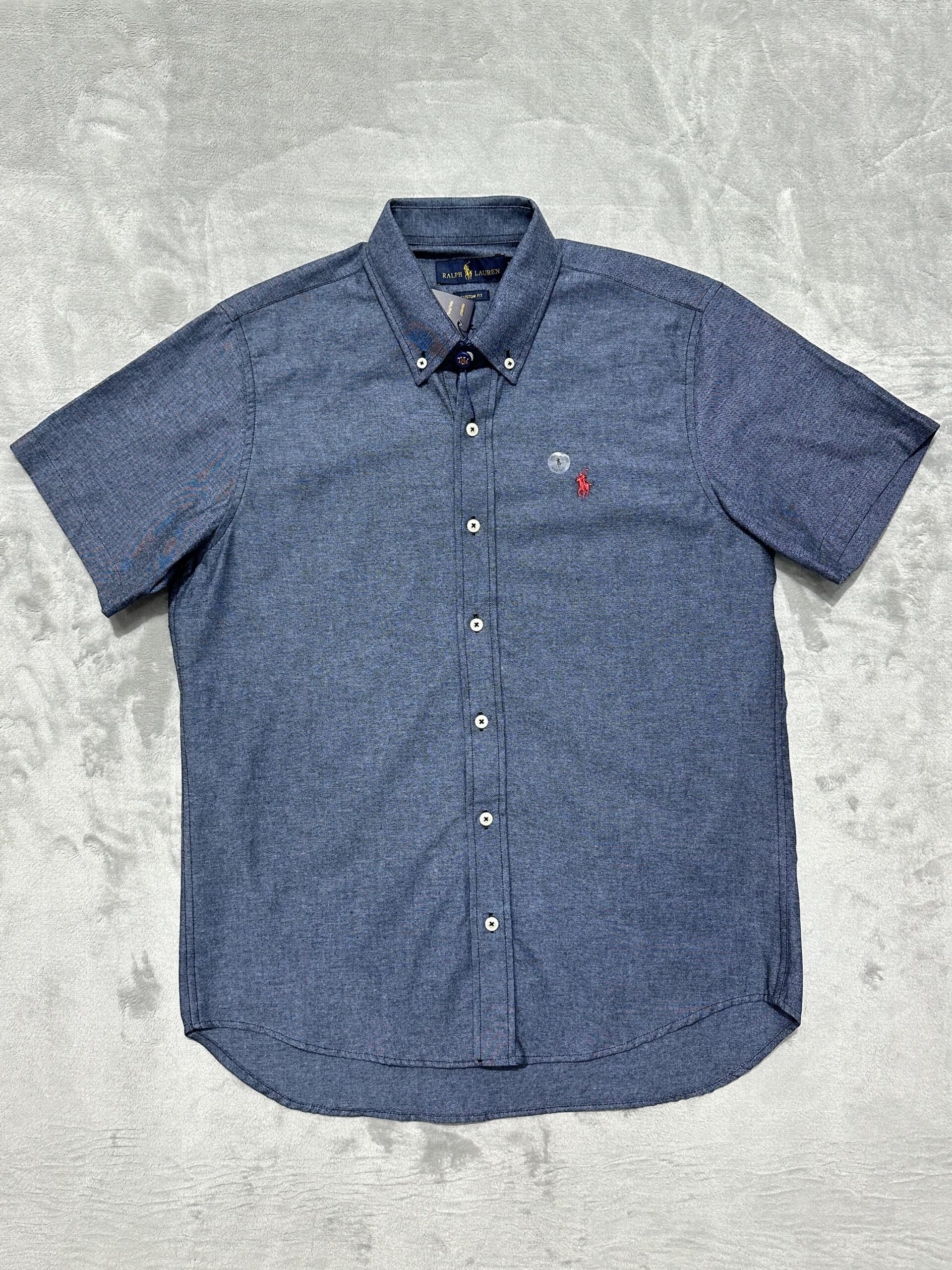 Camisa Social Manga Curta Ralph Lauren - Grafite
